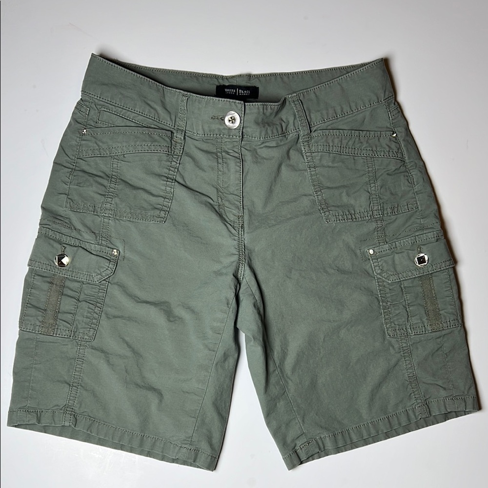 White House Black Market Women's Bermuda Shorts Olive Size 4